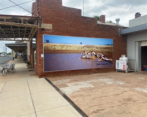 Diving in the dam at Warrawee.JPEG