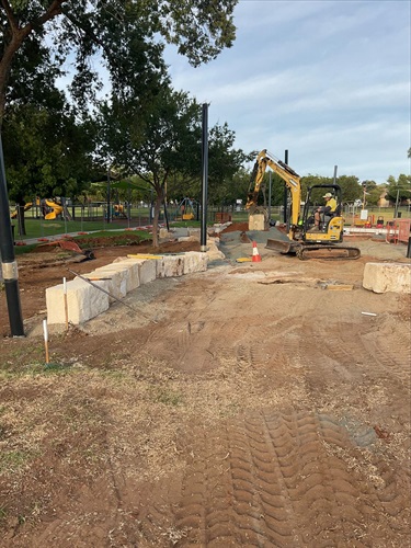 Kelly Reserve Water Play Space: March Construction
